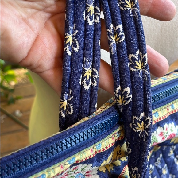 Vera Bradley Blue and Yellow Quilted Duffle with Double Shoulder Straps - Picture 11 of 11